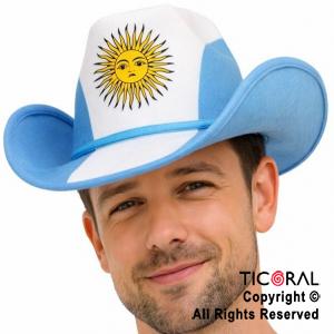 SOMBRERO COWBOY ARGENTINA CON SOL x 1
